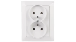 PREMIUM Gniazdo podwójne z/u białe GPt-6 Pr