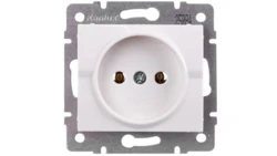 LOGI Gniazdo pojedyncze 2P śrubowe 16A 250V Biały 25084