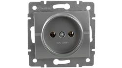 LOGI Gniazdo pojedyncze 2P śrubowe 16A 250V Srebrny 25203