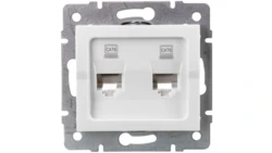 LOGI Gniazdo komputerowe (2xRJ45Cat 6 Jack) niezależne Biały 25111