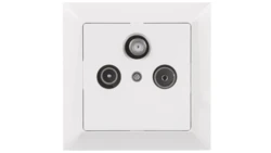 PREMIUM Gniazdo antenowe RTV/SAT białe GAPS-Pr