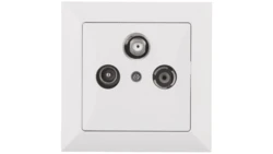 OPAL Gniazdo antenowe RTV/SAT białe GAPS-Op