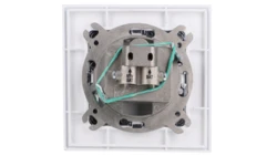 MAGIC Gniazdo antenowe podwójne RTV/SAT biały/chrom GAPS/2-M