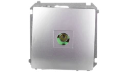 Simon Basic Gniazdo antenowe pojedyncze końcowe srebrny mat BMAK3.01/43