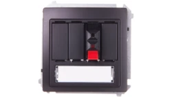 Simon Basic Gniazdo głośnikowe pojedyncze z polem opisowym grafit matowy BMGL31.01/28