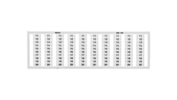 Ramka z oznacznikami 10x 11-20 209-703 /5szt./