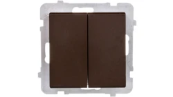SONATA Przycisk podwójny zwierny czekoladowy metalik ŁP-17R/m/40