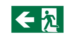 Piktogram PV24 w lewo 200x400 ISO7010 bez loga