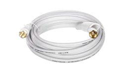 Przewód antenowy satelitarny płaski F 5m biały 67296