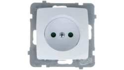 KARO Gniazdo pojedyncze b/u z przesłonami biały GP-1SP/m/00