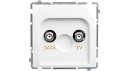 Simon Basic Gniazdo TV-DATA typ F 5-1000 MHz białe BMAD1.01/11