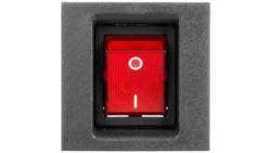 Simon Connect Płytka K45 z łącznikiem dwubiegunowym z podświetleniem szary grafit KL04/14