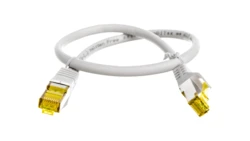 Kabel krosowy patchcord S/FTP (PiMF) kat.6A LSZH szary 0,5m 91576