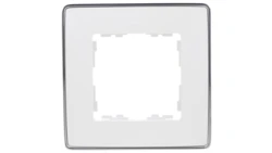 Simon Detail 82 Ramka pojedyncza Detail SELECT-metal BIAŁA / podstawa Chrom 8201610-244