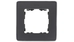 Simon Detail 82 Ramka pojedyncza Detail SELECT-metal GRAFIT / podstawa Chrom 8201610-241
