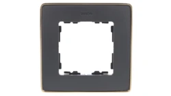 Simon Detail 82 Ramka pojedyncza Detail SELECT-metal GRAFIT / podstawa Złota 8201610-242
