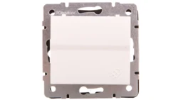 LOGI Gniazdo hermetyczne z klapką 2P+Z IP44 Schuko śrubowe 16A 250V Biały 25086