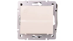 LOGI Gniazdo hermetyczne z klapką 2P+Z IP44 Schuko śrubowe 16A 250V Kremowy 25146