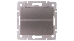 LOGI Gniazdo hermetyczne z klapką 2P+Z IP44 Schuko śrubowe 16A 250V Grafit 25264