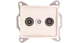 DOMO Gniazdo RTV przelotowe kremowe 011320003 24804