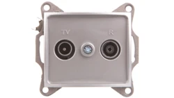 DOMO Gniazdo RTV końcowe srebrne 011330043 24864