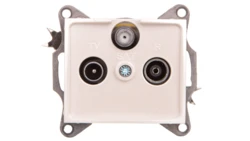 DOMO Gniazdo RTV/SAT przelotowe perłowe białe 011340030 24983