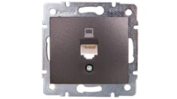 DOMO Gniazdo komputerowe pojedyncze RJ45Cat 5e Jack grafit 011390041 24930