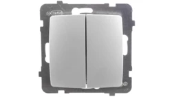 KARO Łącznik schodowy + pojedynczy srebrny perłowy ŁP-9S/m/43