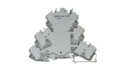 Złączka szynowa 3-pietrowa diodowa 4mm2 szara 2002-3211/1000-410 TOPJOBS /50szt./