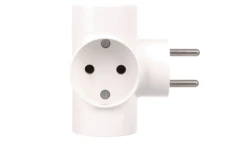 Rozgałęźnik wtyczkowy 3-gniazda b/u biały D.3804