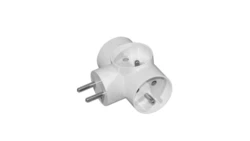 Rozgałęźnik wtyczkowy 3-gniazda z/u biały D.3805