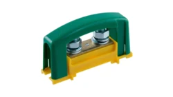 Zacisk ochronny 2xM8 żółto-zielony bez pokrywy na szynę TH35 E.4123P-BP