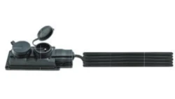 Przedłużacz gumowy 2-gniazda z/u 3m /H05RN-F 3G1,5/ czarny IP44 D.3159/2-3