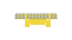 Listwa zaciskowa niska na szynę 12-torowa żółta TH35 E.4053