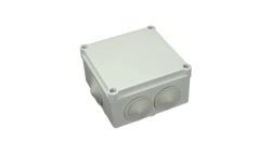 Puszka n/t hermetyczna 100x100x50 6 dławików IP55 szara S-BOX 106