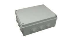 Puszka n/t hermetyczna 240x190x90 12 dławików IP55 szara S-BOX 506