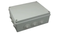 Puszka n/t hermetyczna 380x300x120 12 dławików IP55 szara S-BOX 706