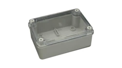 Puszka n/t hermetyczna 120x80x50 bez dławików IP56 pokrywa przezroczysta S-BOX 216-P