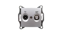 Sedna Gniazdo antenowe aluminium TV/SAT przelotowe 4dB SDN3401960