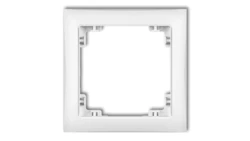 DECO Ramka uniwersalna pojedyncza z tworzywa DECO Soft biały DRSO-1