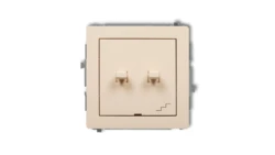 DECO Łącznik podwójny schodowy w stylu amerykańskim beżowy 1DWPUS-33