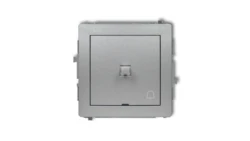 DECO Przycisk /dzwonek/ w stylu amerykańskim srebrny metalik 7DWPUS-4