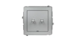 DECO Przycisk żaluzjowy w stylu amerykańskim srebrny metalik 7DWPUS-8