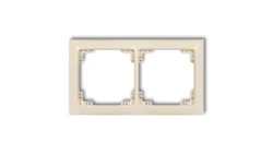 DECO Ramka uniwersalna podwójna z tworzywa DECO Soft beżowy 1DRSO-2
