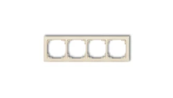 DECO Ramka uniwersalna poczwórna z tworzywa DECO Soft beżowy 1DRSO-4