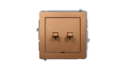 DECO Łącznik podwójny schodowy w stylu amerykańskim złoty metalik 8DWPUS-33