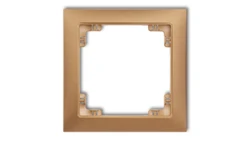 DECO Ramka uniwersalna pojedyncza z tworzywa DECO Soft złoty metalik 8DRSO-1