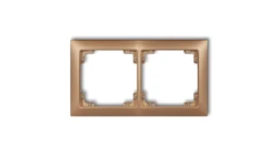 DECO Ramka uniwersalna podwójna z tworzywa DECO Soft złoty metalik 8DRSO-2