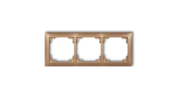 DECO Ramka uniwersalna potrójna z tworzywa DECO Soft złoty metalik 8DRSO-3