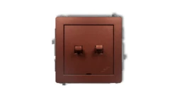DECO Łącznik jednobiegunowy ze schodowym (osobne zasilanie) w stylu amerykańskim brązowy metalik 9DWPUS-10.2